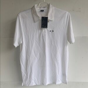 NEW OAKLEY 2009 Skilled Golf Polo Size L White Shirt